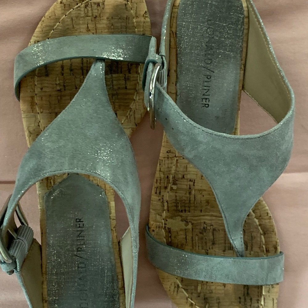 Light Blue Sz 7 Donald Pliner Wedges